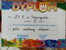 Rok szkolny 2024-2025 - 094 - VI miejsce naszych młodych siatkarzy w FINALE WOJEWÓDZKIM IGRZYSK DZIECI